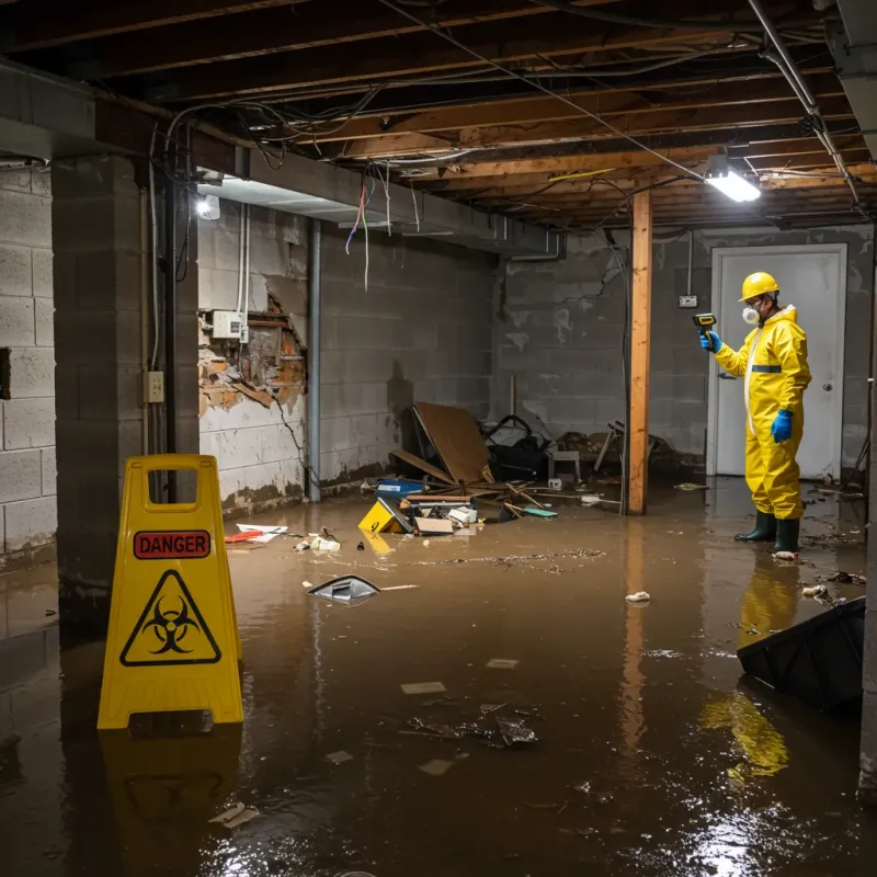 Flooded Basement Electrical Hazard in Bourg, LA Property